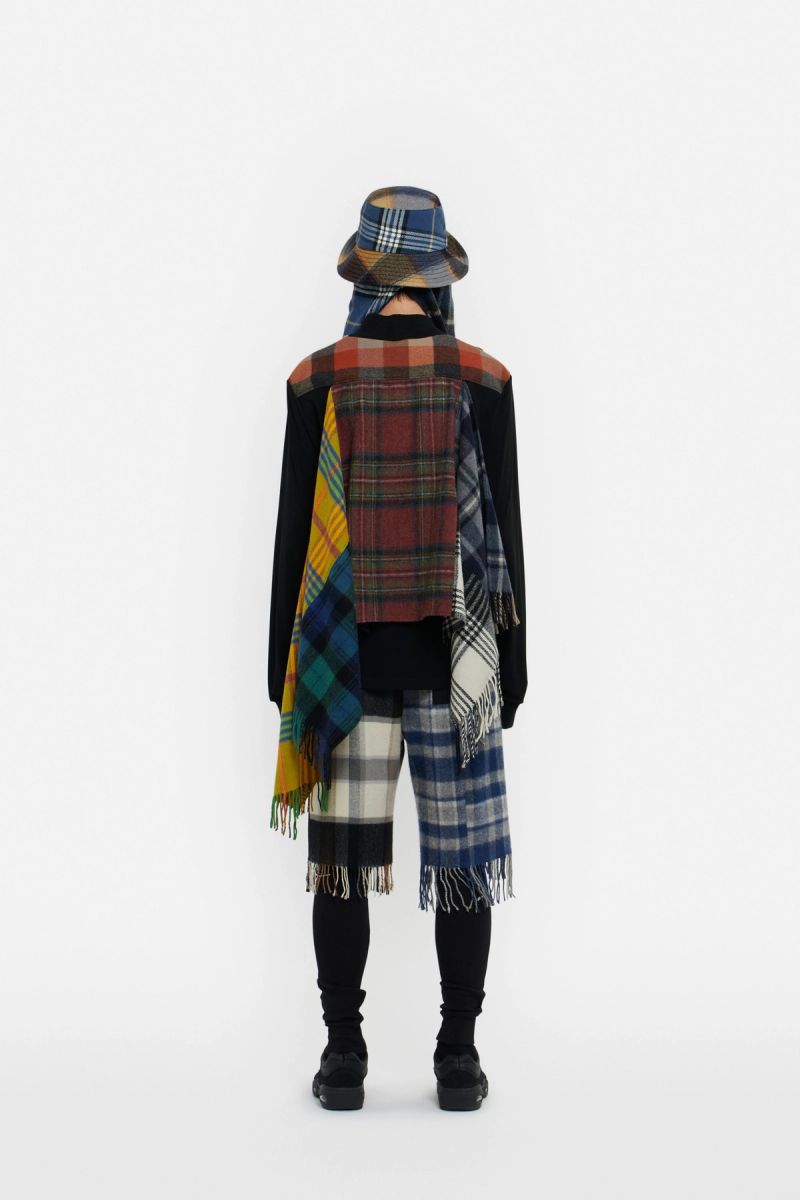 Clashing Tartans Bucket-Scarf Hat