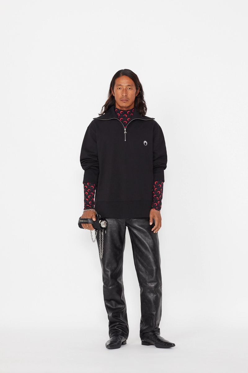 Unisex Lunar Reading Half-Zip Sweater