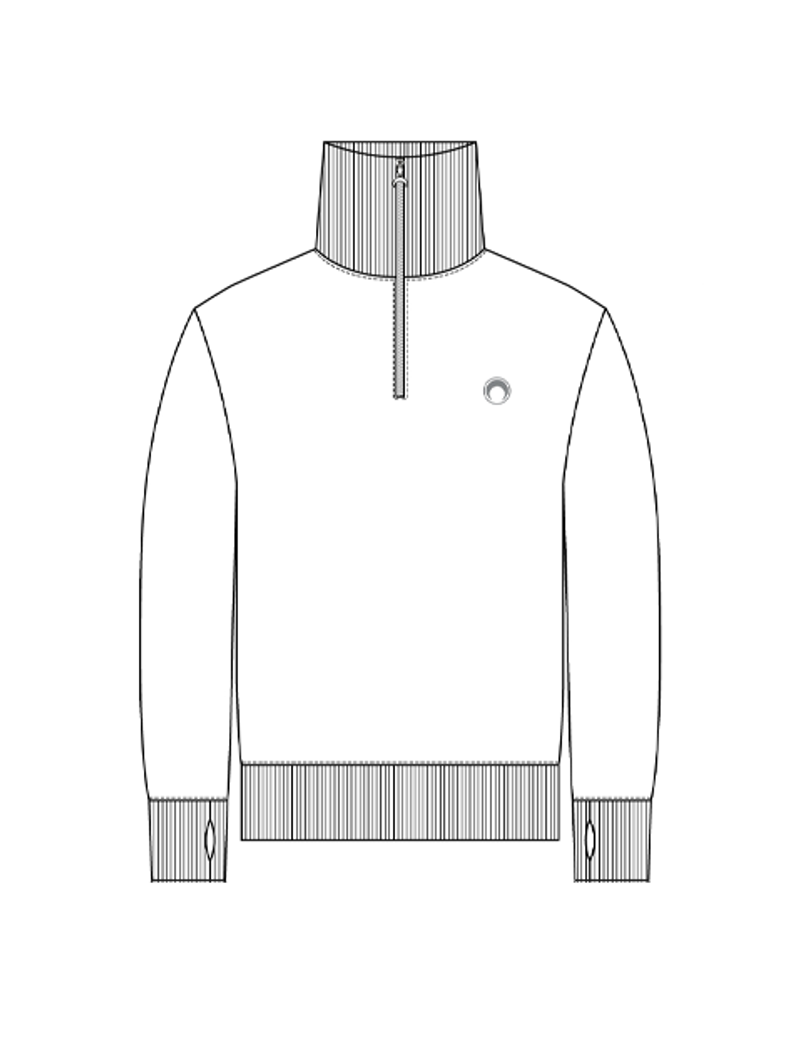 Unisex Lunar Reading Half-Zip Sweater - Schema