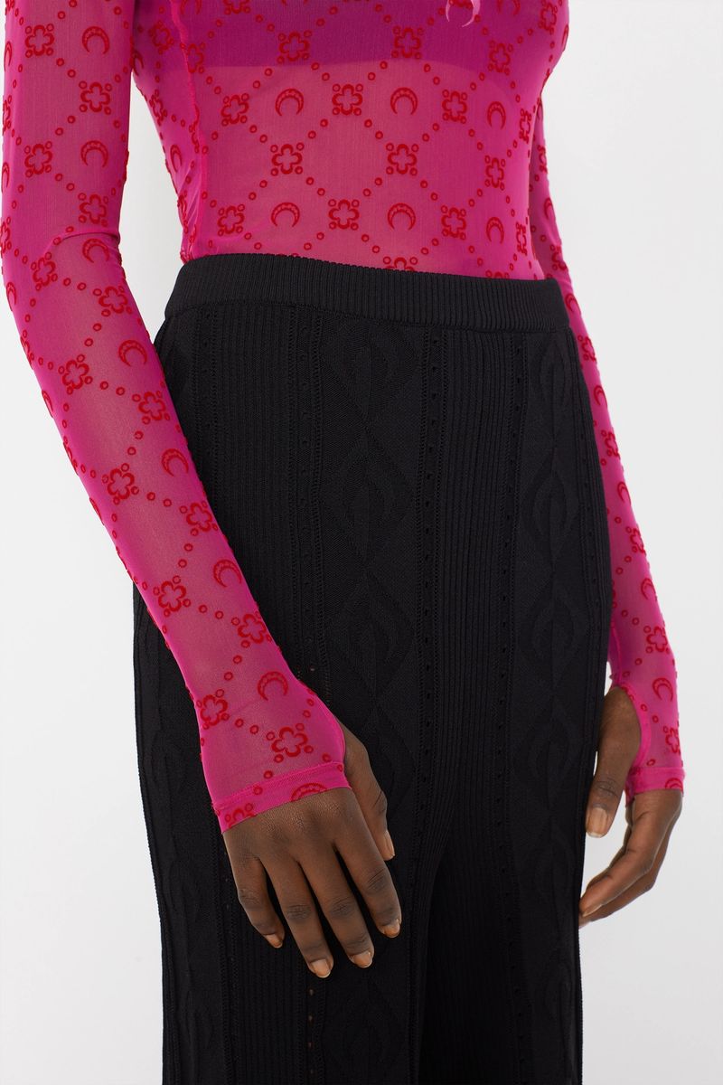 Lunar-Pointelle Knit Relaxed Pants