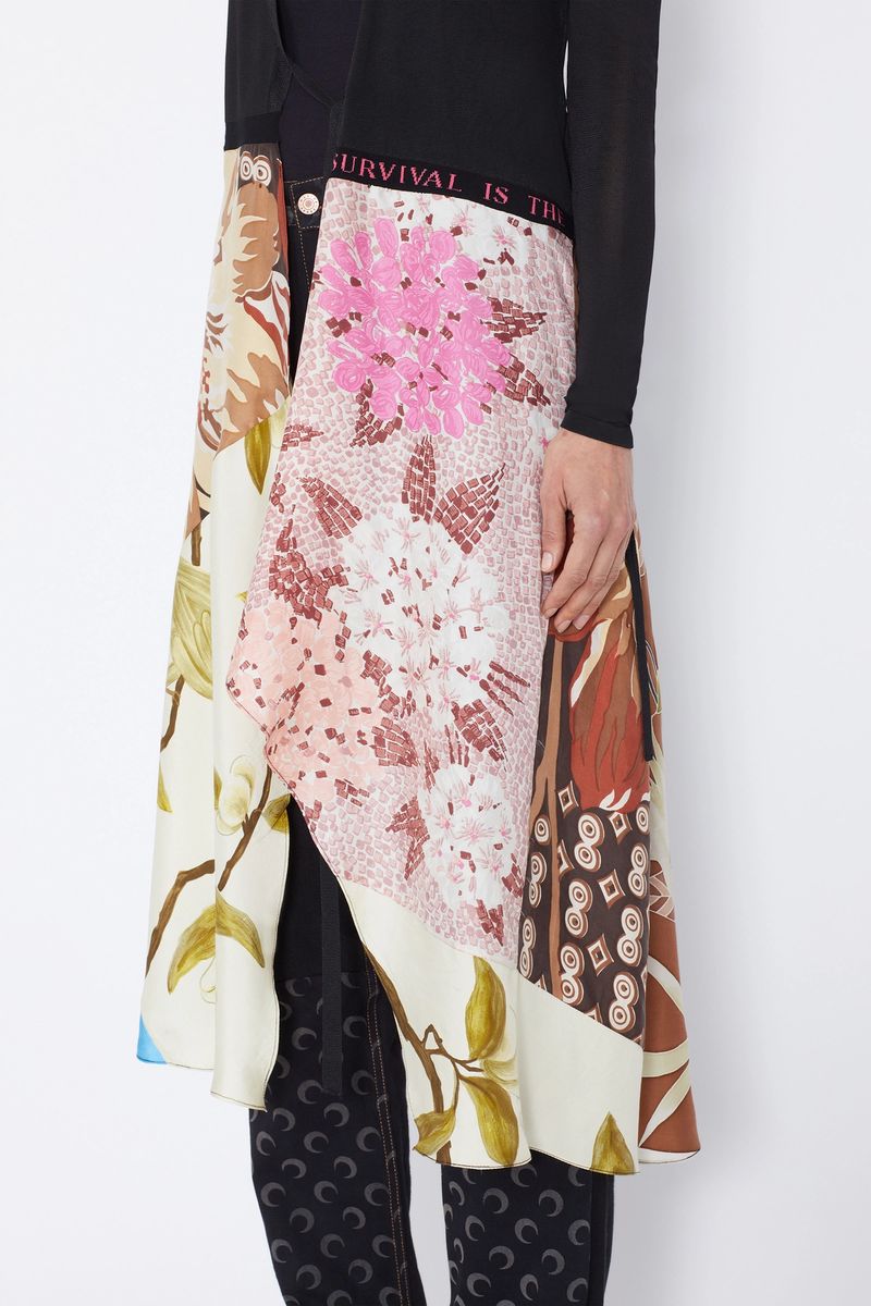 Silk Scarves Hybrid-Wrap Knit Dress