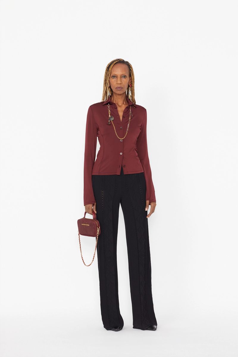 Vibrant-Jersey Buttoned Shirt