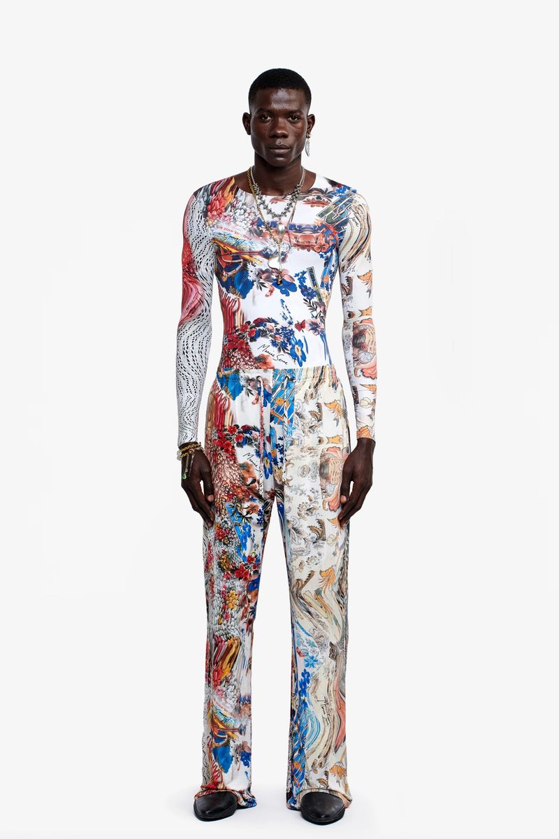 Unisex Vibrant-Jersey Wide-Leg Track Pants