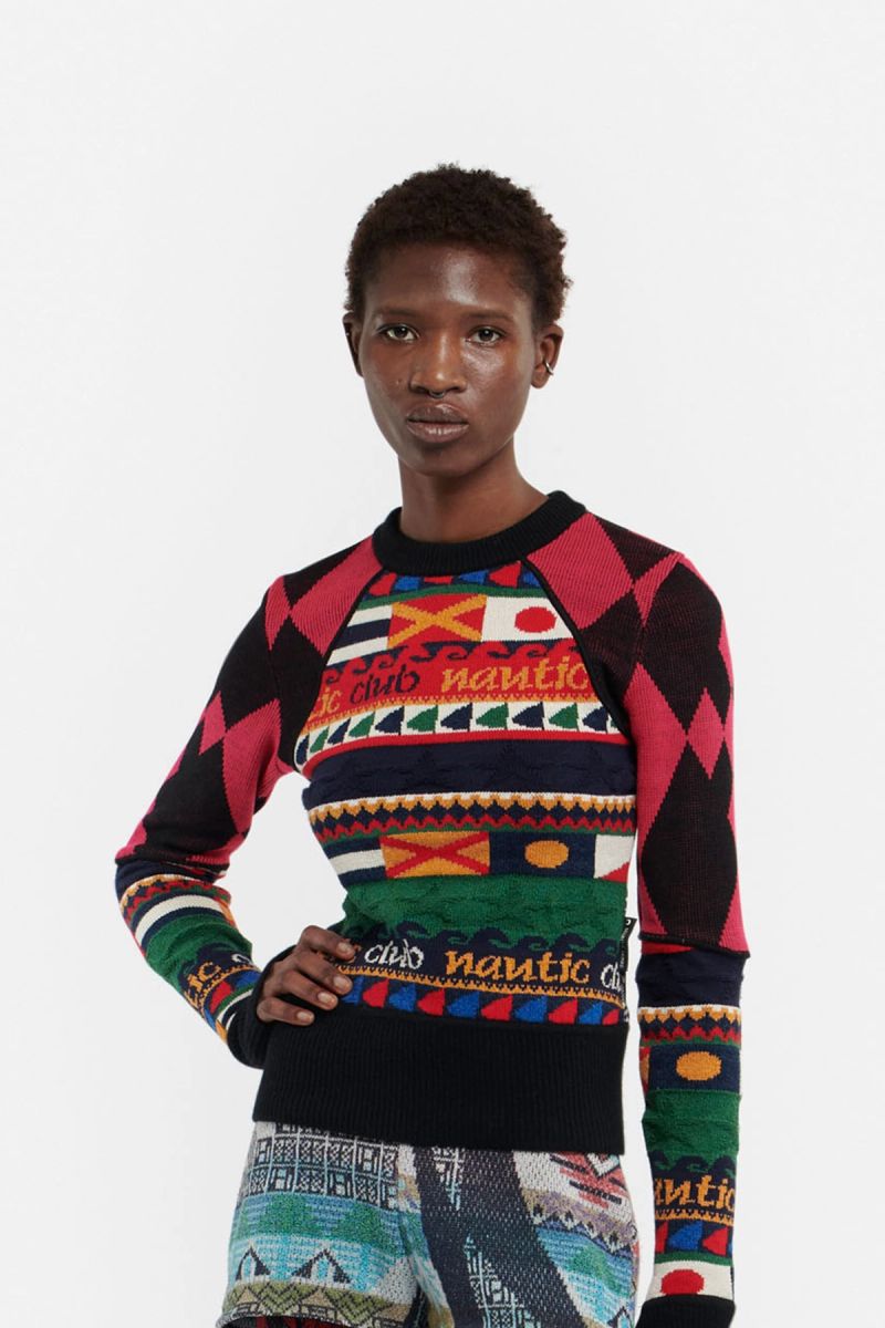 Knit Mélange Hybrid Jumper