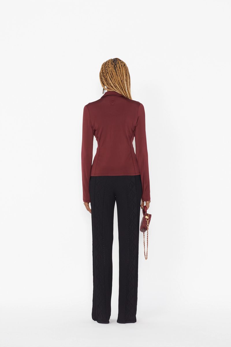 Vibrant-Jersey Buttoned Shirt