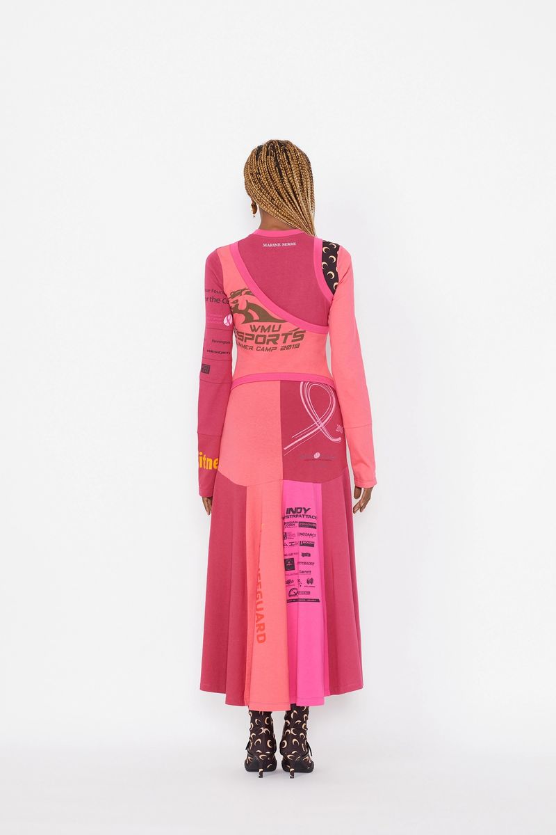 Draped Graphic T-Shirts Dress