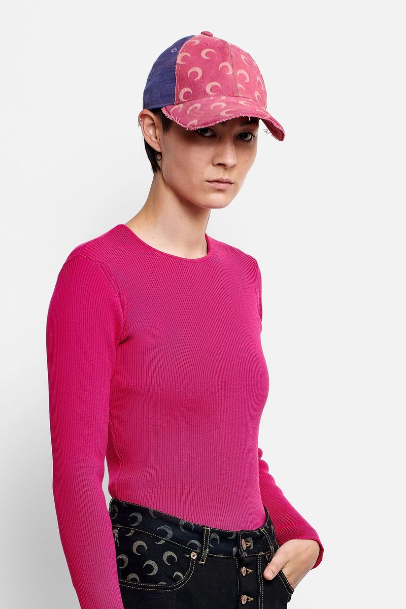 Denim Panelled Cap