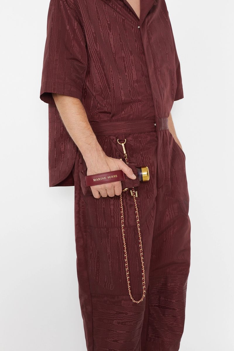 Zipped Moire Jumpsuit