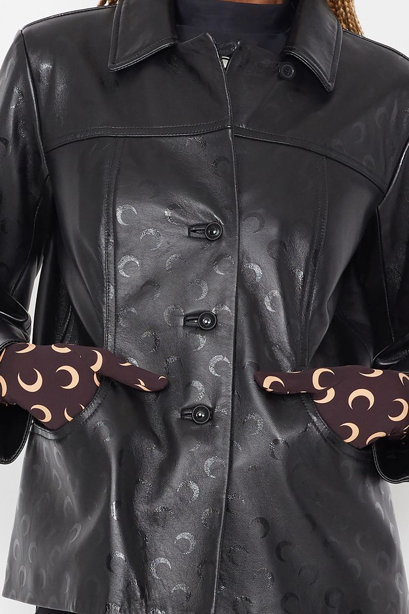 Moon Leather Boxy Jacket