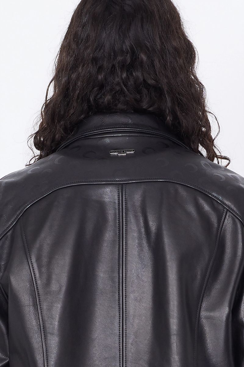 Moon Leather Buttoned Jacket