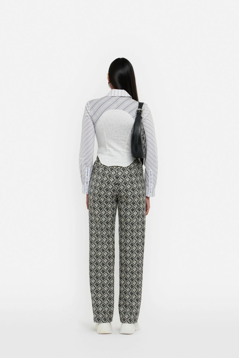 Shadow Stripes Side-Laced Shirt
