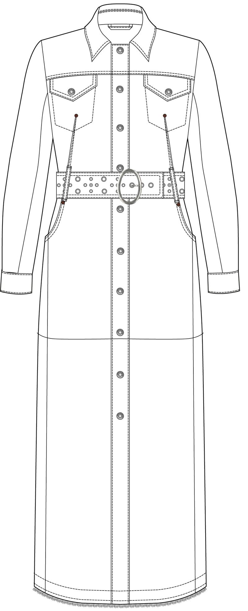 Regenerated Denim Moonogram Tailored Coat - Schema