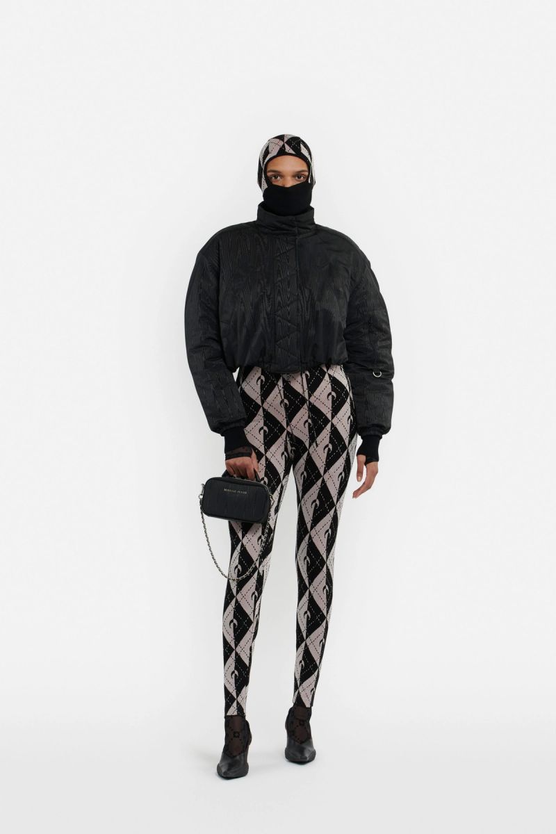 Moire Cropped Puffer