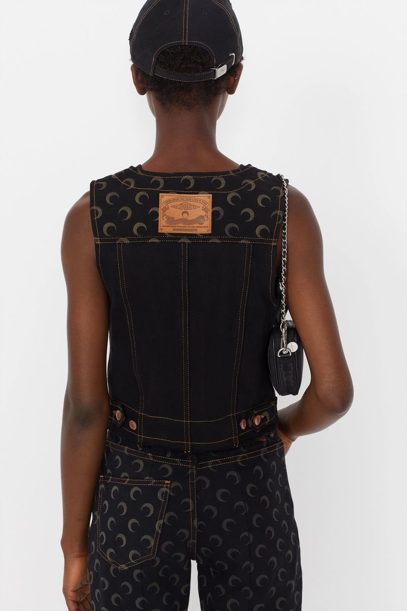 Moon Denim Panelled Vest