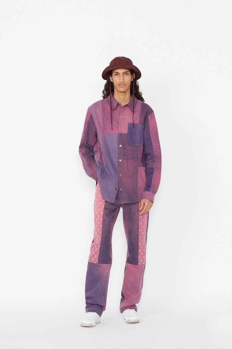 Unisex Pink-Tones Denim Overshirt