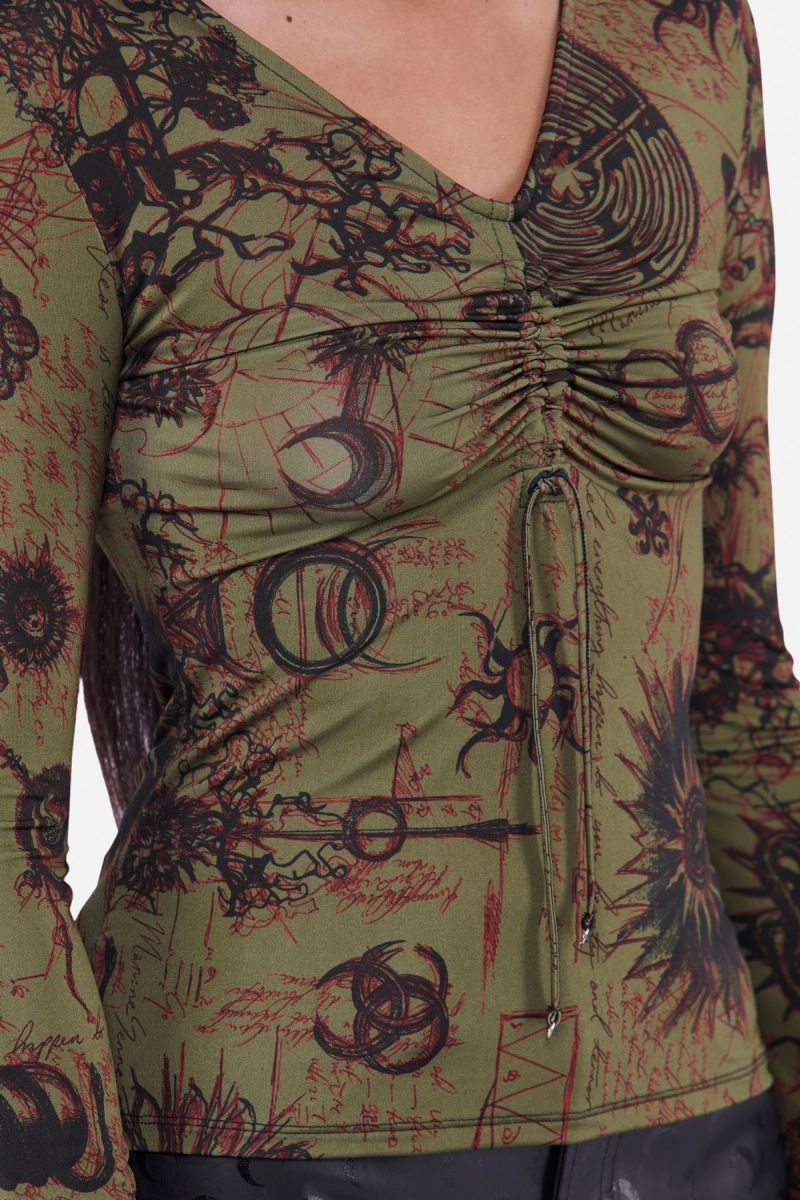 Geotic Creases Top