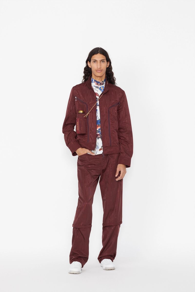 Concealed-Pockets Moire Jacket