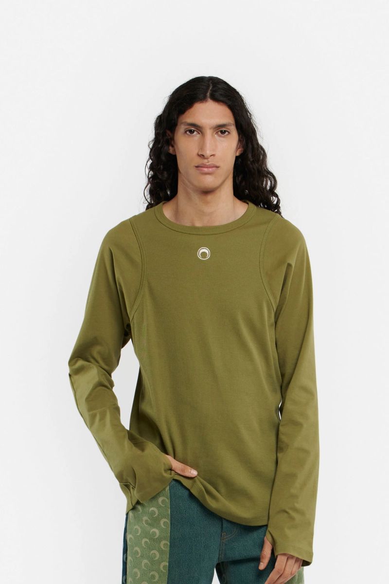 Organic-Cotton Relaxed Long Sleeves Top