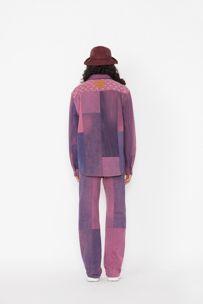 Unisex Pink-Tones Denim Overshirt
