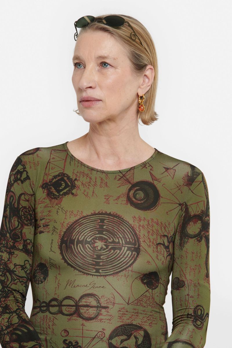 Back-Drawstring Fluid Dress