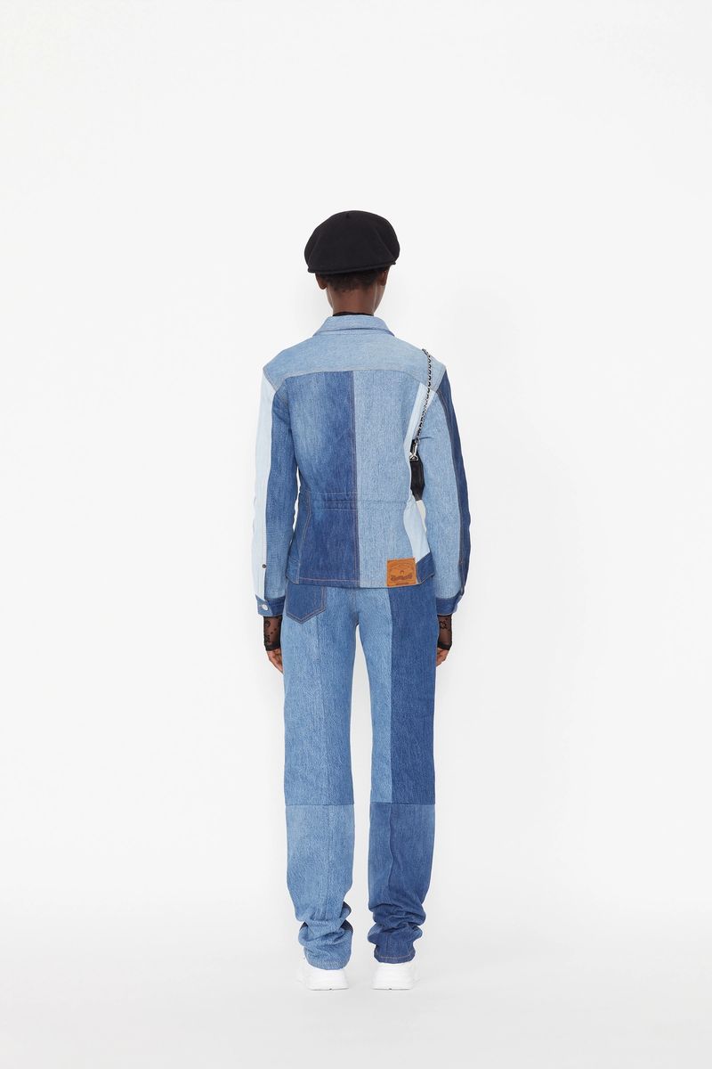 Blue-Jeans Patchwork Trousers