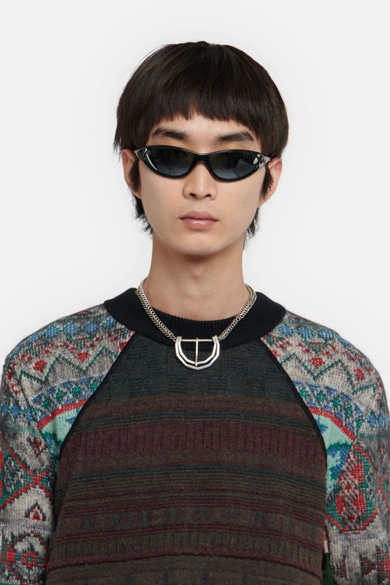 Knit Mélange Hybrid Sweater