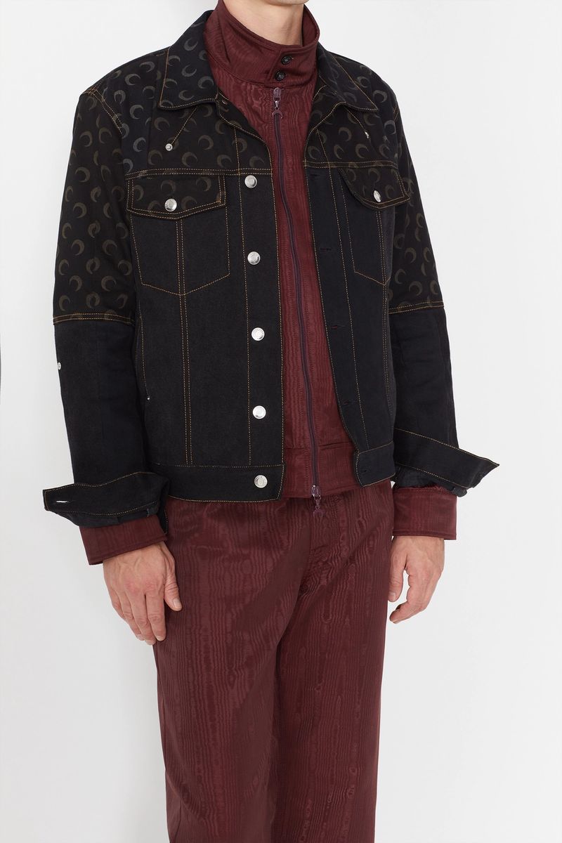 Detachable-Leg Moire Trousers