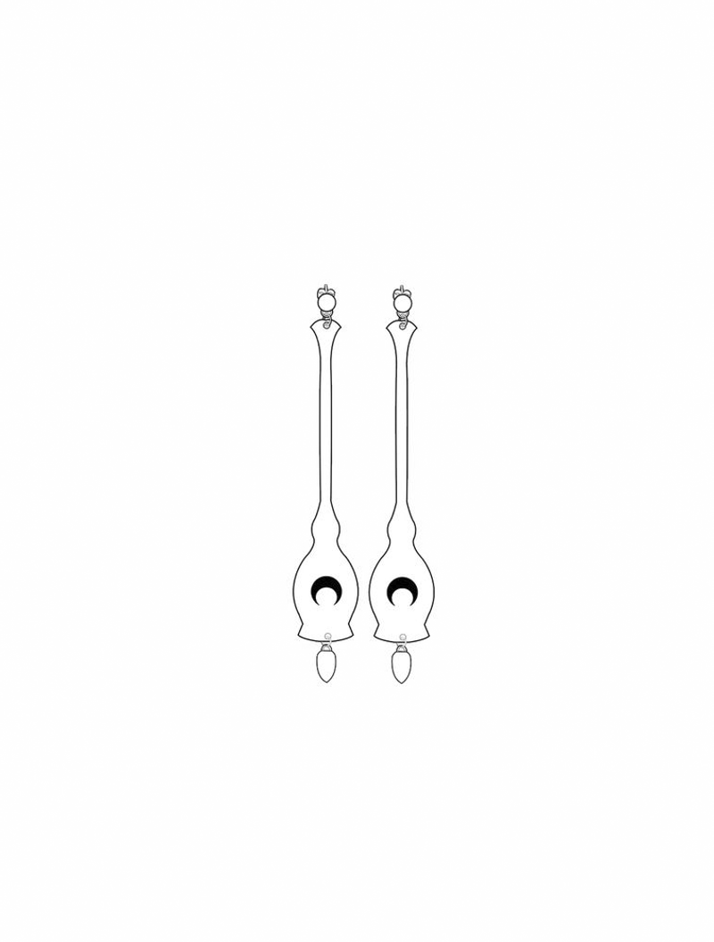 Reassembled Cutlery Drop Earrings - Schema