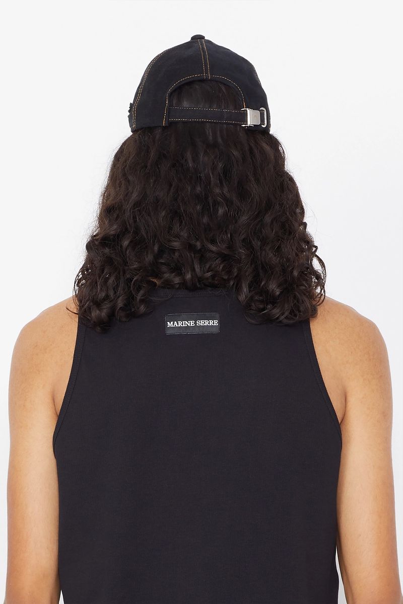 Denim Panelled Cap