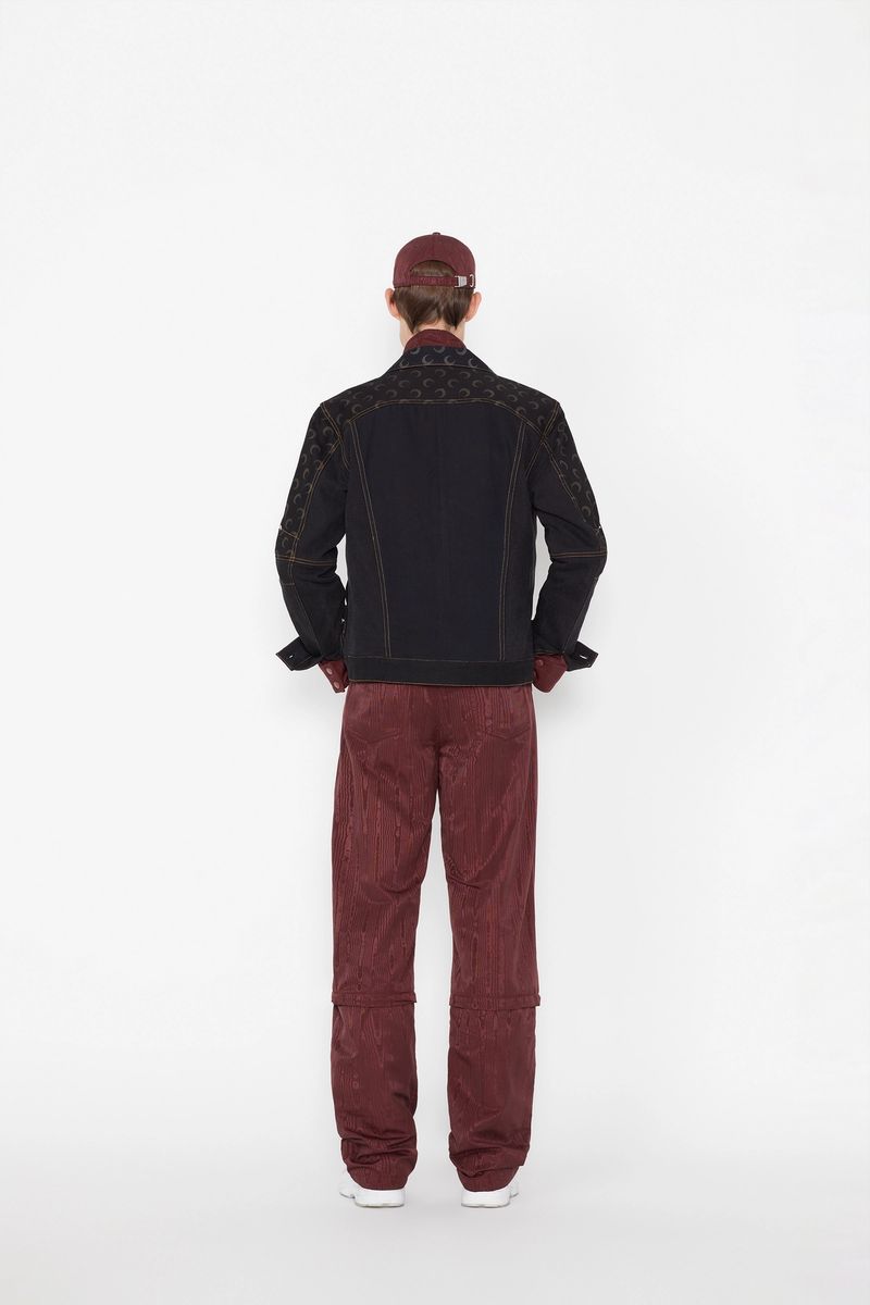 Detachable-Leg Moire Trousers