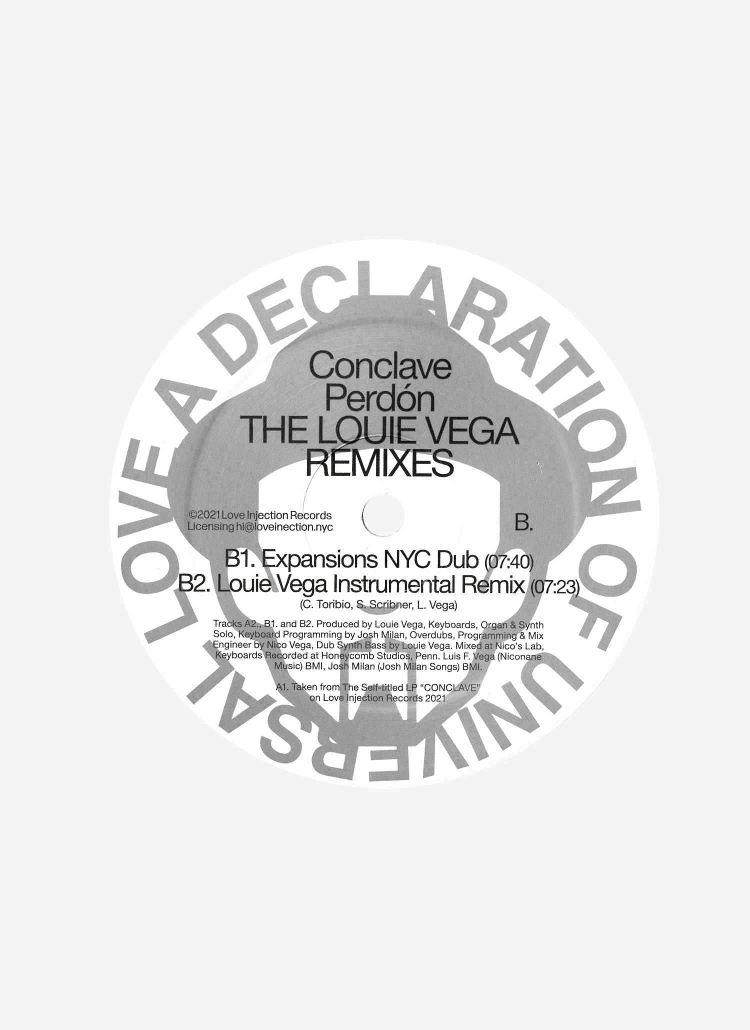 Conclave Perdon Louie Vega Remix 12 Inch Single