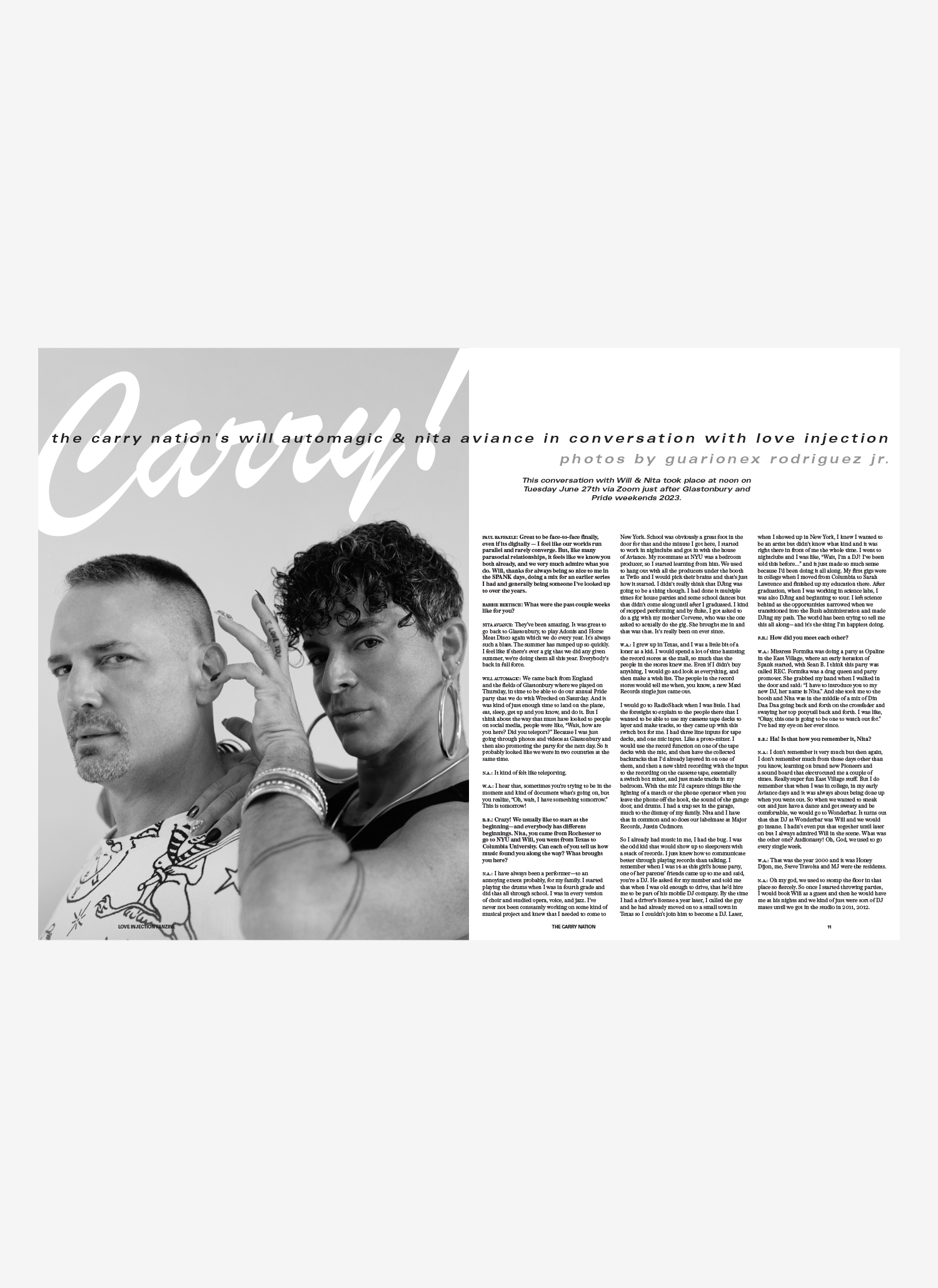 Love Injection Fanzine Issue 69 - The Carry Nation