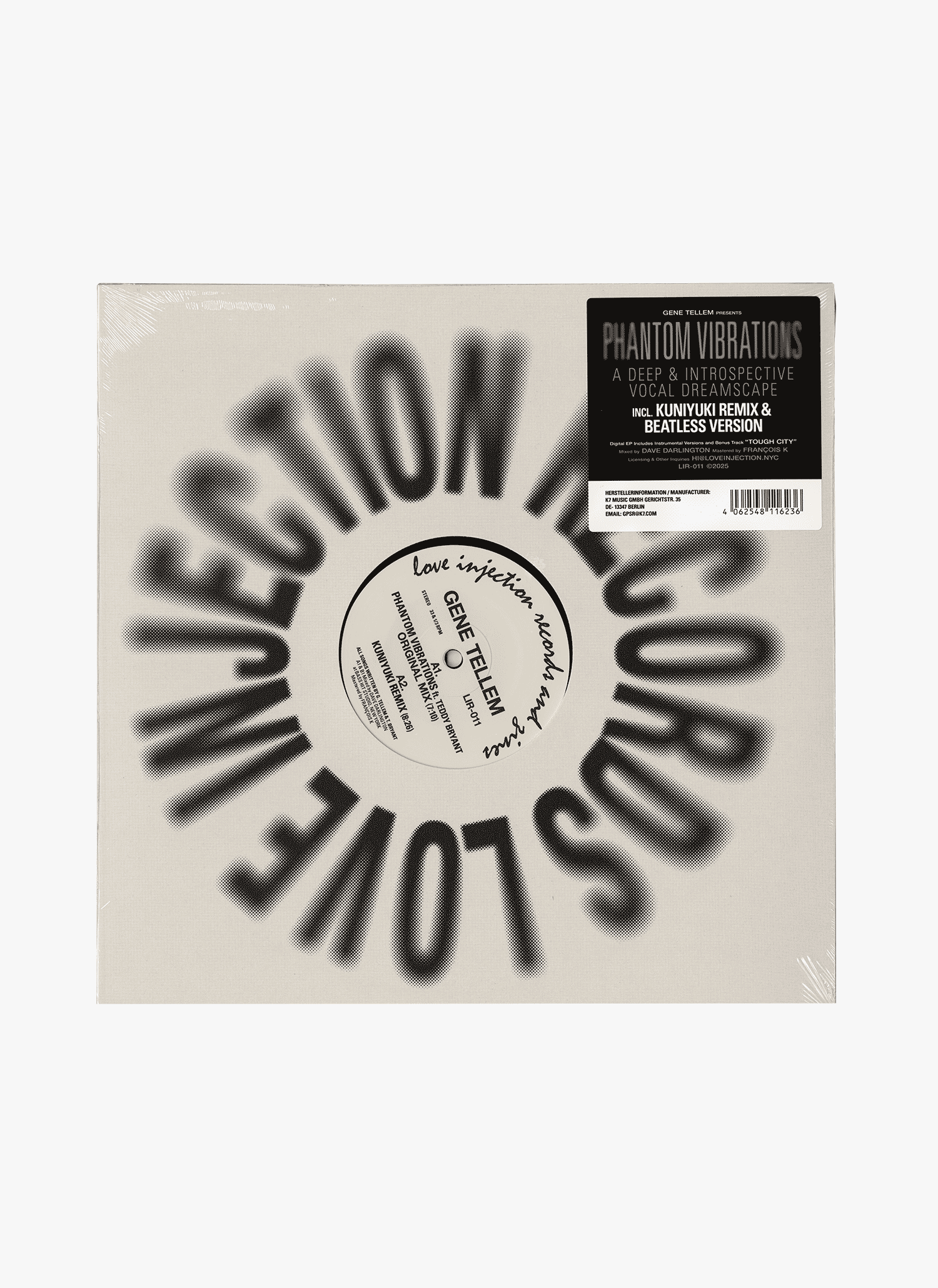 Gene Tellem - Phantom Vibrations EP 12" Vinyl Single