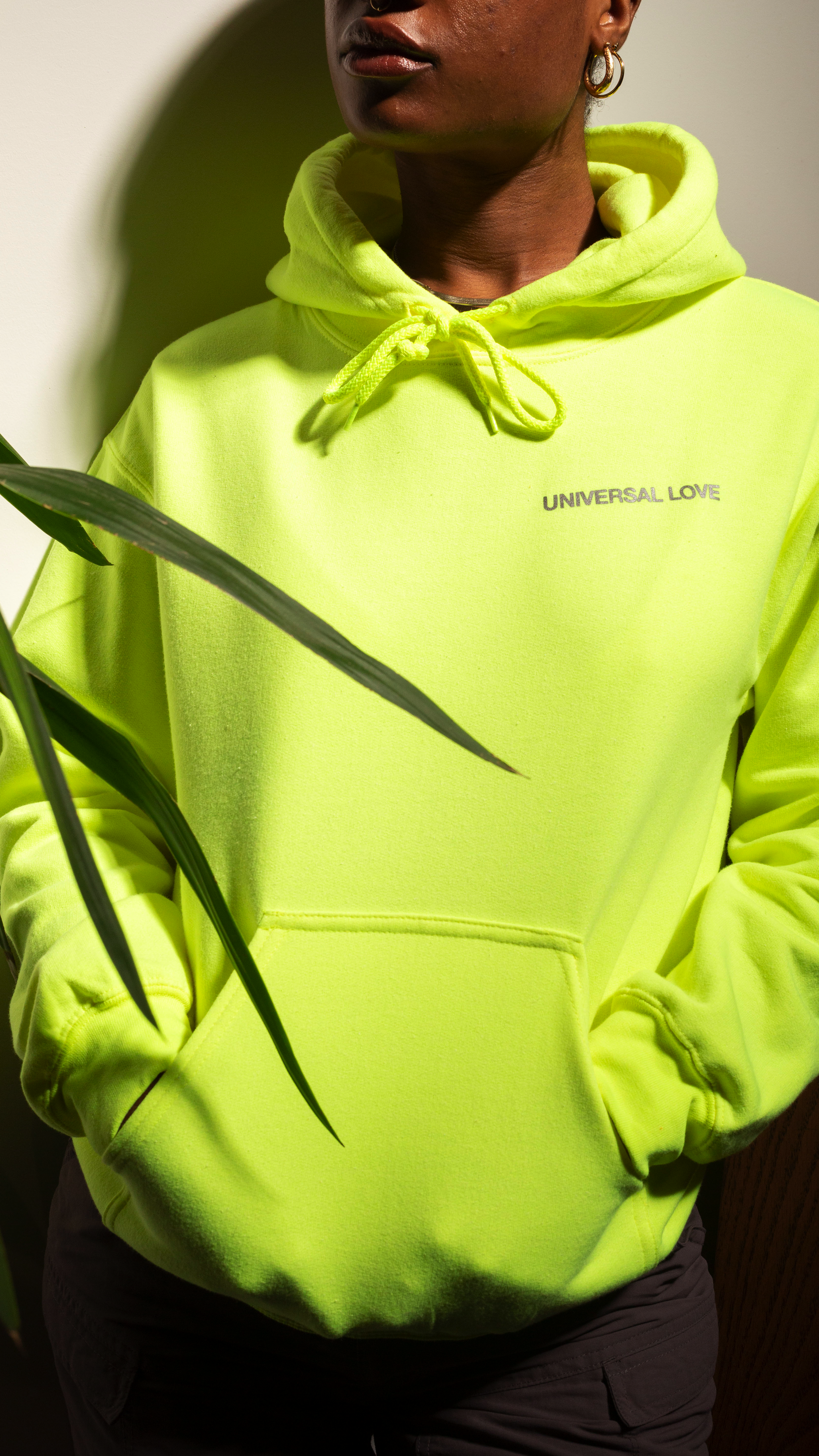 Universal Love Hi-Vis Hoodie (Neon Yellow)