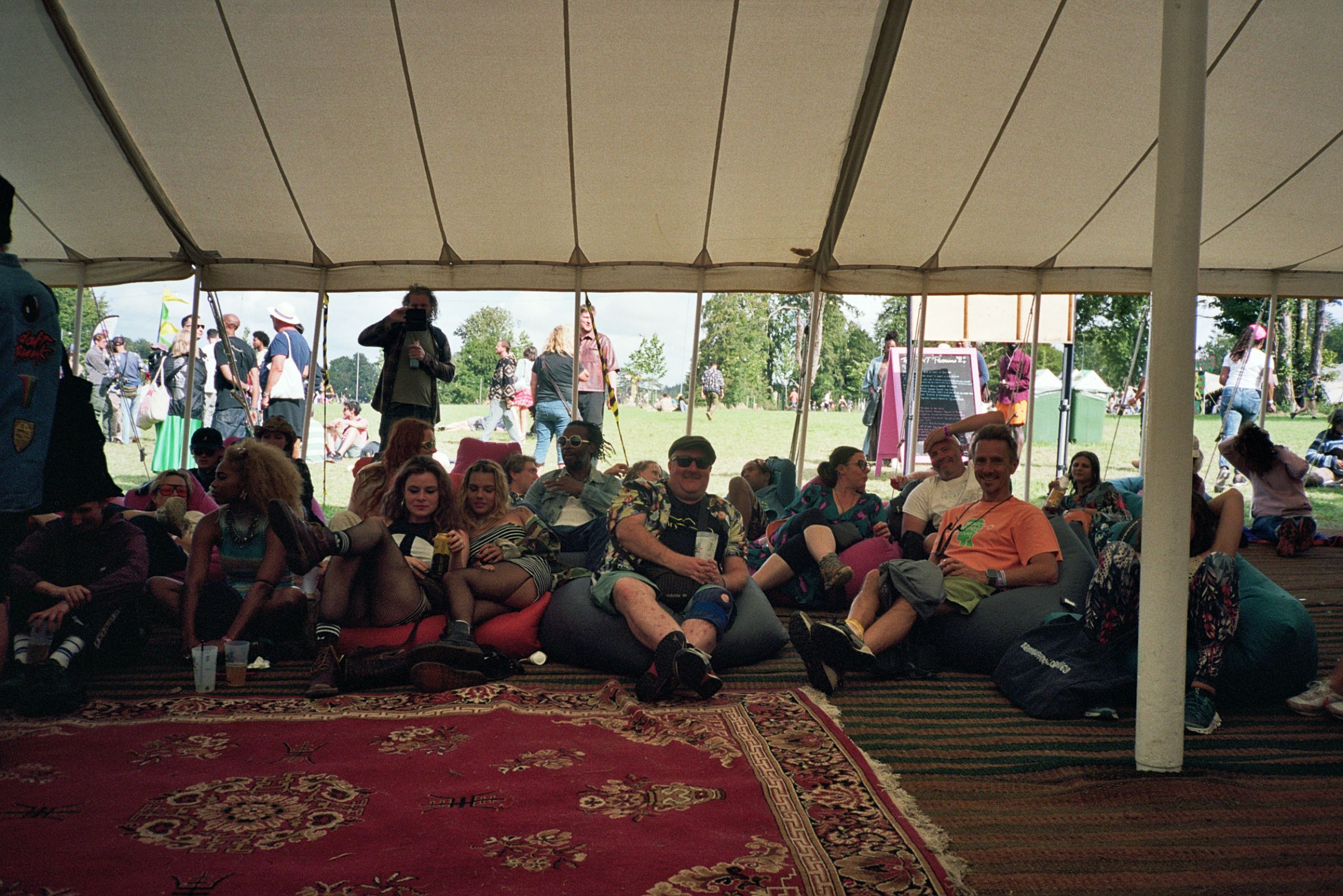 The crowd at the Wax Poetics talk at We Out Here 2023 with Love Injection DJ Tara and DJ Amir