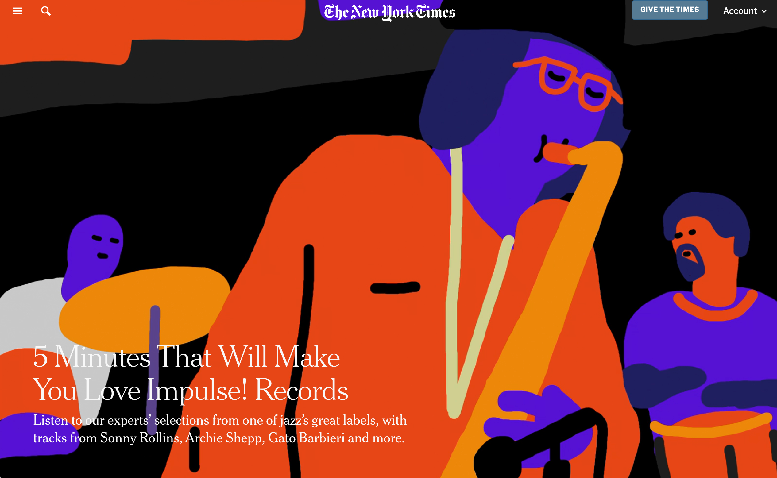 Barbie Bertisch in the New York Times feature 5 Minutes That Will Make You Love Impulse Records