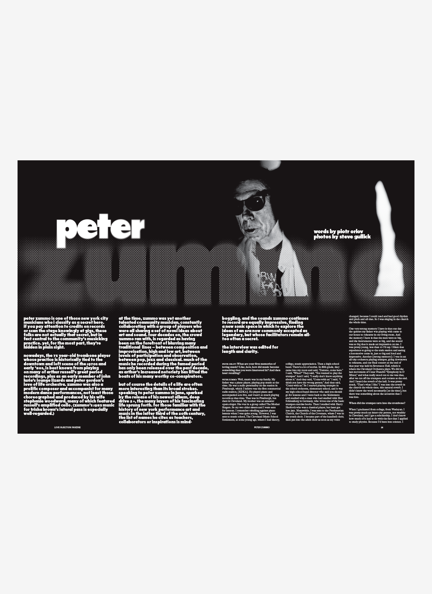 Love Injection Fanzine Issue 69 - Peter Zummo