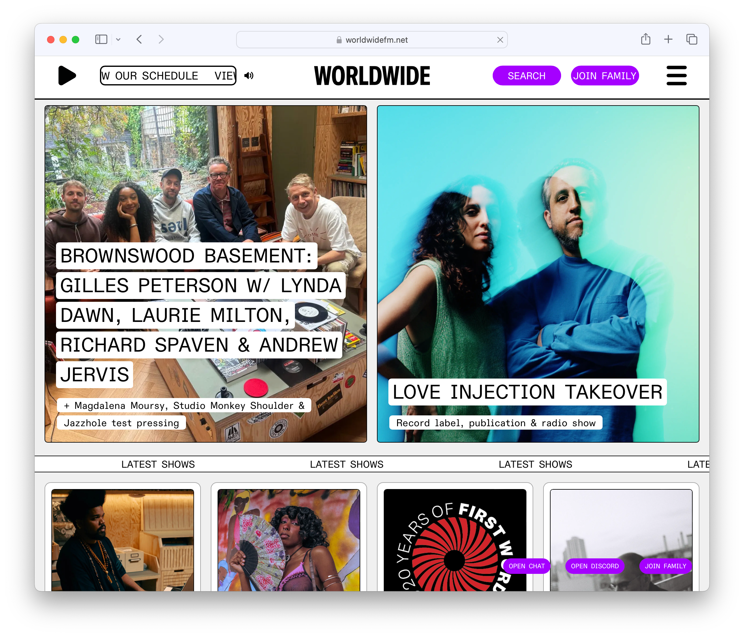 Love Injection Takes Over WorldwideFM Radio Programming