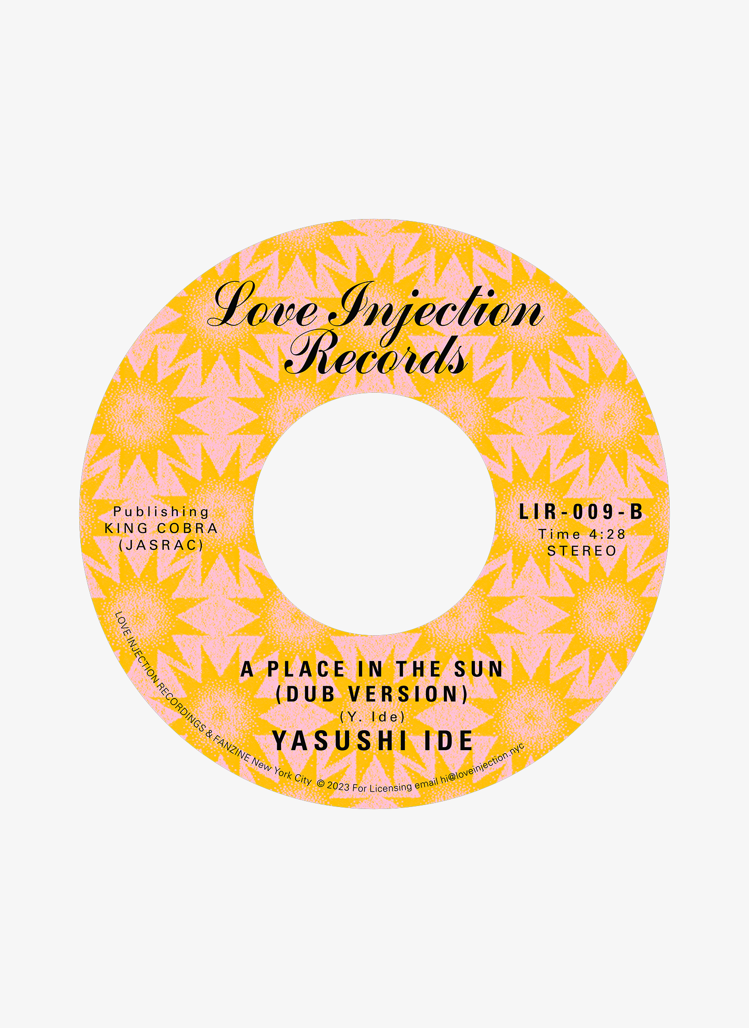 Yasushi Ide - A Place In The Sun (Dub Version) (Love Injection Records)