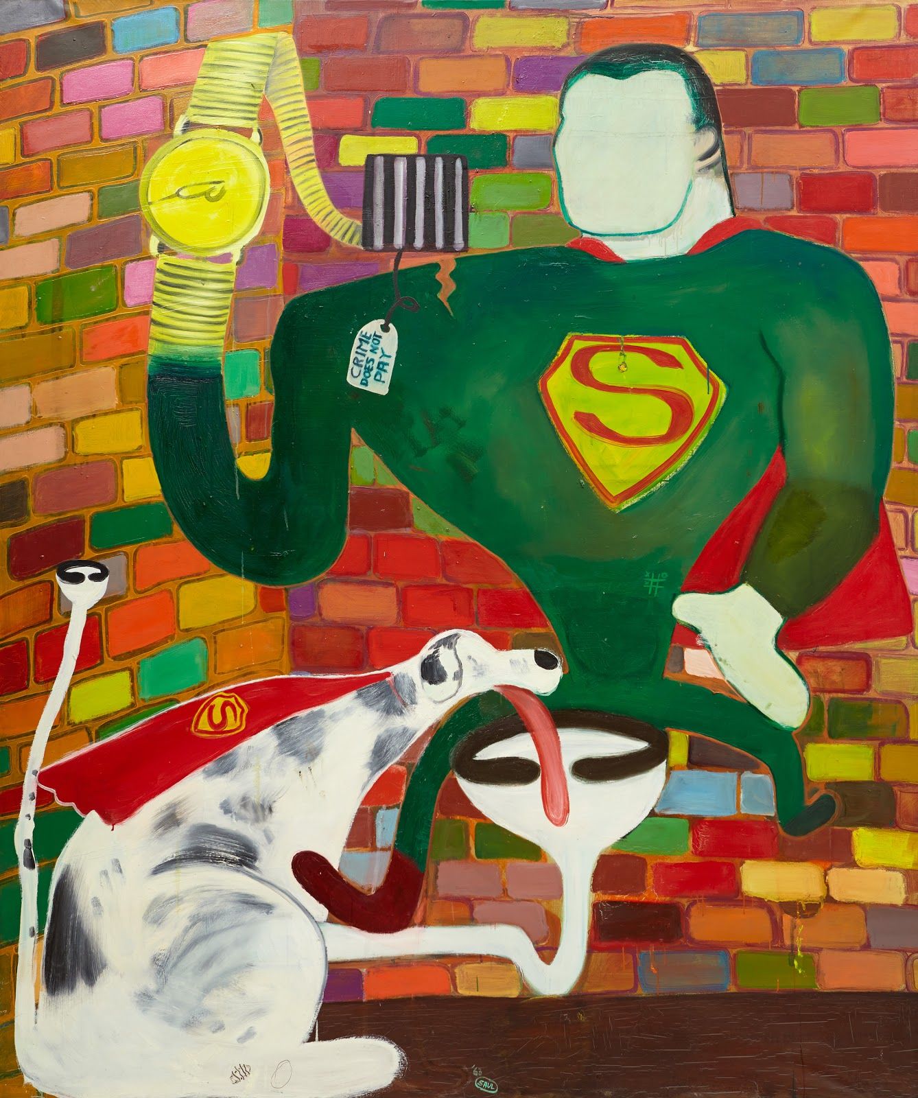 Superman and Superdog paintings