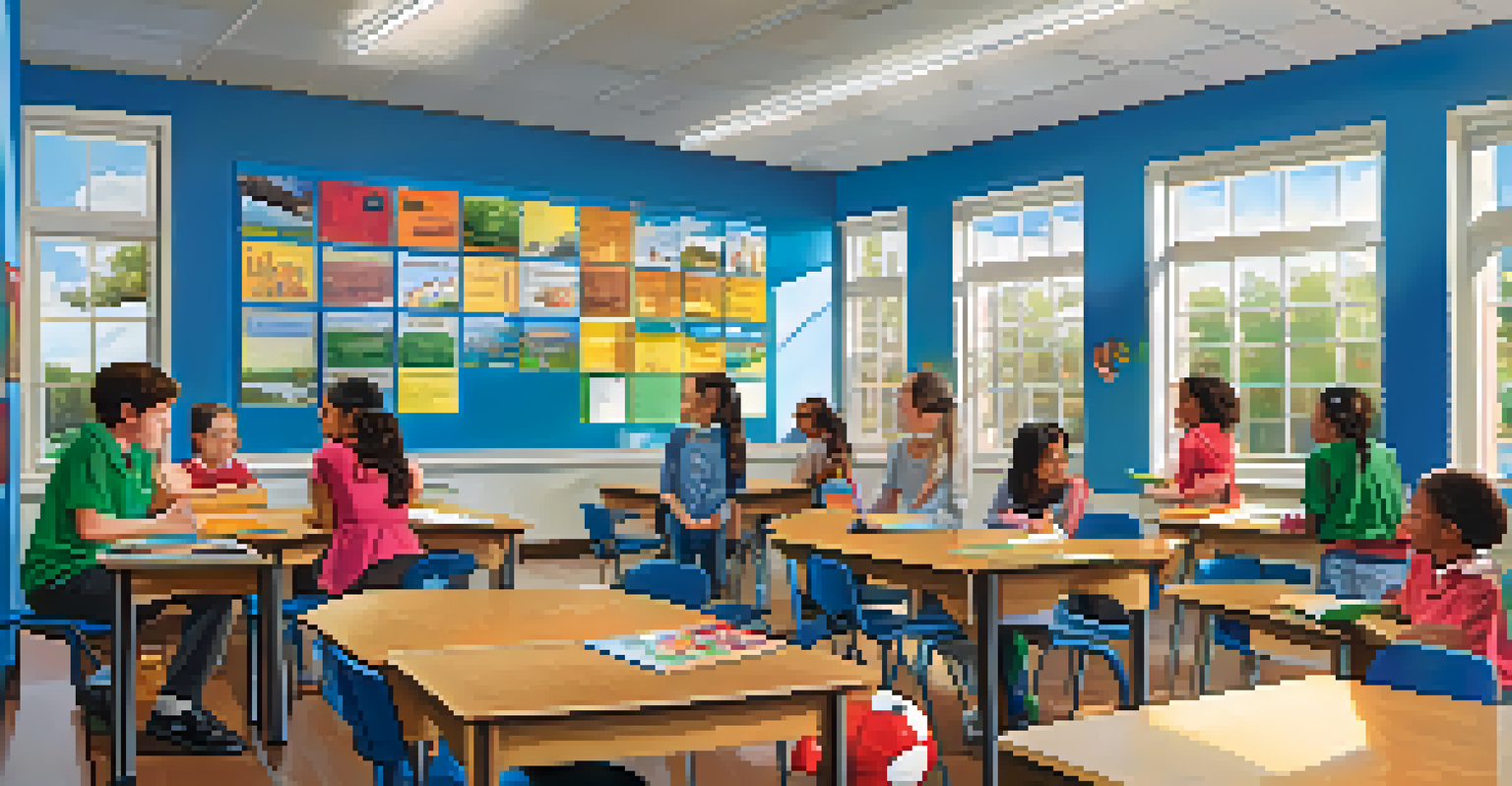 A modern classroom with diverse students engaged in learning, representing the legacy of educational reform.