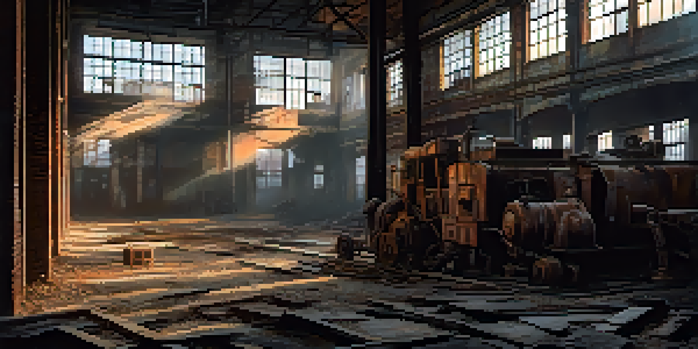 An abandoned factory in Jersey City with crumbling walls and broken windows, illuminated by moonlight, creating an eerie atmosphere.