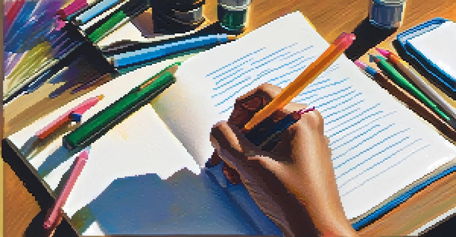 A close-up of hands writing in a notebook during a personal finance class, capturing the tools of learning.