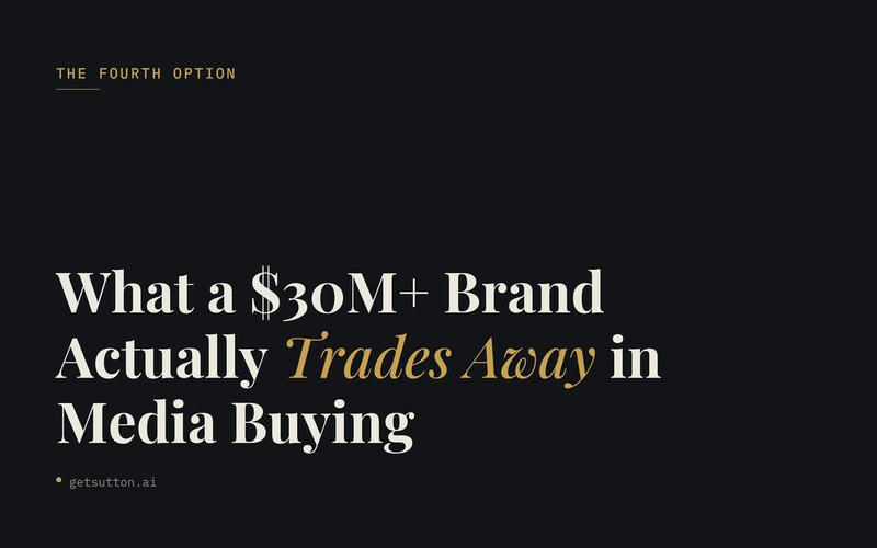Agency, In-House, or the Fourth Option: What a $30M+ Brand Actually Trades Away in Media Buying