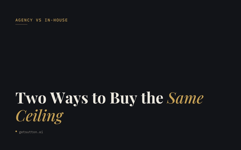 Agency or In-House: Two Ways to Buy the Same Ceiling