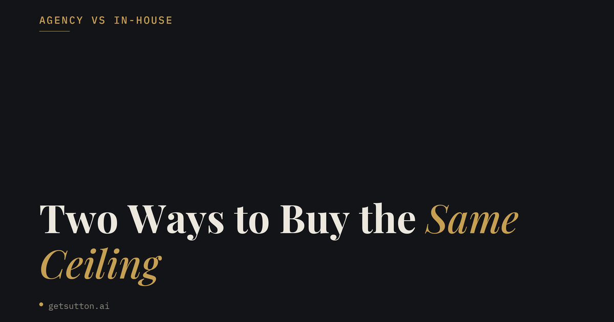 Agency or In-House: Two Ways to Buy the Same Ceiling