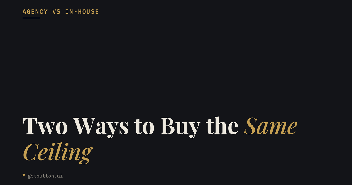 Agency or In-House: Two Ways to Buy the Same Ceiling
