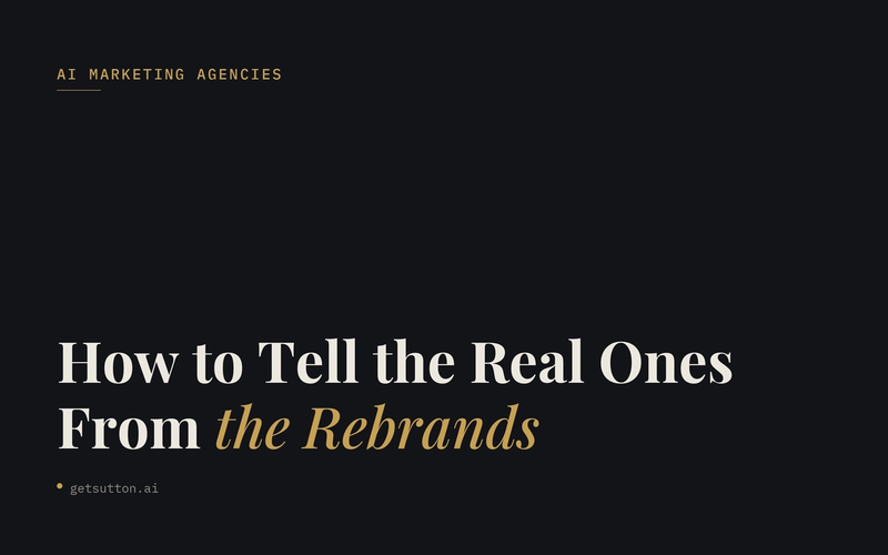 AI Marketing Agency for Ecommerce: How to Tell the Real Ones From the Rebrands