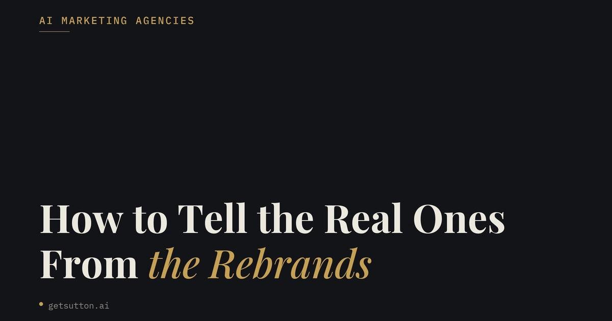 AI Marketing Agency for Ecommerce: How to Tell the Real Ones From the Rebrands