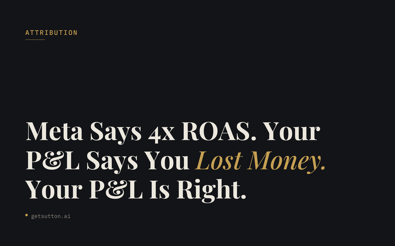 Meta Says 4x ROAS. Your P&L Says You Lost Money. Your P&L Is Right.